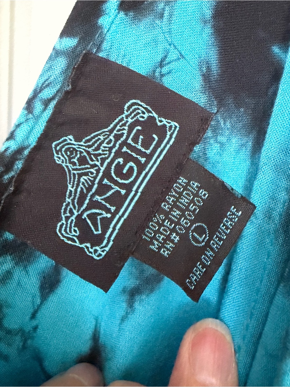 Angie Turquoise/aqua, Black, purple Tie-Dye Romper - Picture 2 of 3